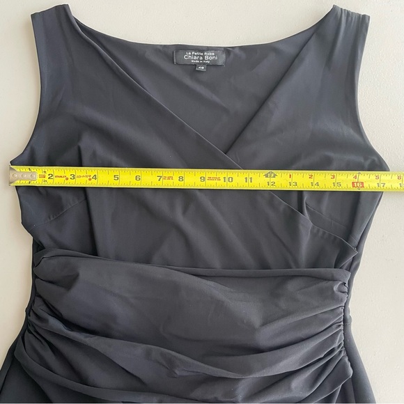 CHIARA BONI La Petite Robe Sleeveless Above-Knee Black Dress Women’s Size 16 - Picture 8 of 10